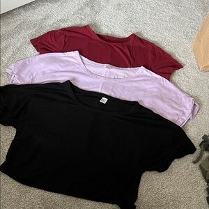 Women's Casual Baby T Tops - Black, Purple, Red